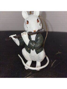 Mouse Flautist Christmas Ornament